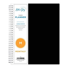 Blue Sky Monthly Planner, Flexible Cover, Twin-Wire Binding, 8" x 10", Barcelona (100004-21)