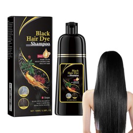Dyceittdia Hair Dye Shampoo, 100 ml Shampoo for Coloured Hair, Smoothing Shampoo, Hair Dye Shampoo 3-in-1, Cleansing & Repairing Shampoo, Black, hair3