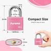 Puroma Keyed Padlock with 2 Keys Alike, 1.1 Inch Locker