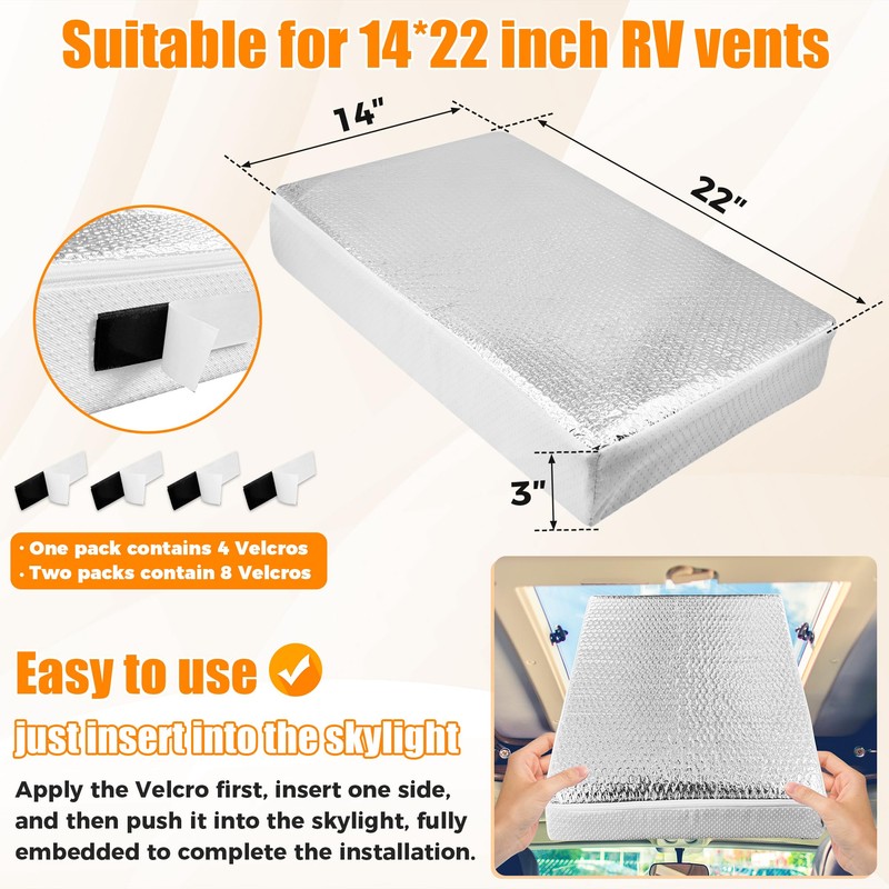RV Vent Insulator RV Skylight Insulator RV Skylight Cover with