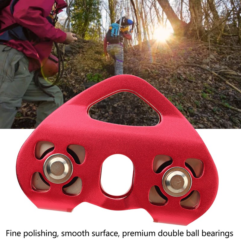 Mountaineering Climbing Double Axle Double Zip Line Trolley Steel Rope