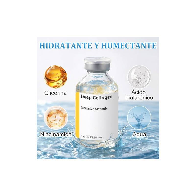 2PCS Deep Collagen,Sérum Facial Colágeno y Péptidos,Peptidos Faciales,40ml