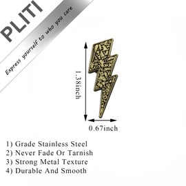 PLITI Wizarding world Gift Wizard School Gift Magical Lover Gift Lightning Brooch Pin For Book Lover (Lightning pinCA)