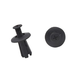 Partuto 50 Pcs 0.73" x 0.94" Universal Clip Rivets Fastener - Plastic Black