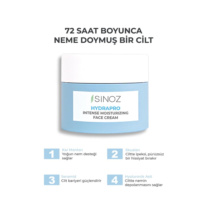 Sinoz,Hydrapro Intense Moisturizing Face Cream,50 ml