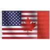Canada& America Friendship Flag 3 X 5 Ft -Silk Canvas