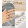 TOSGMY Gold Silver Rings for Women Non Tarnish 18K Gold