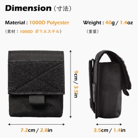 TRIWONDER Tactical Molle Pouches EDC Pouch Belt Pouch Small Military Bag Utility Mini Tool Pouch (Black - 2 Pcs)