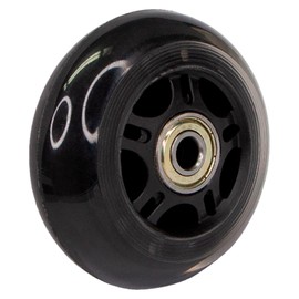 PRIOstahl Replacement Wheels Furniture Castors Transparent Transport Wheels x 1 Wheel Diameter 75 mm for Suitcases Cabinets Chairs and Much More High Load Without Trace Robust Solid Rubber