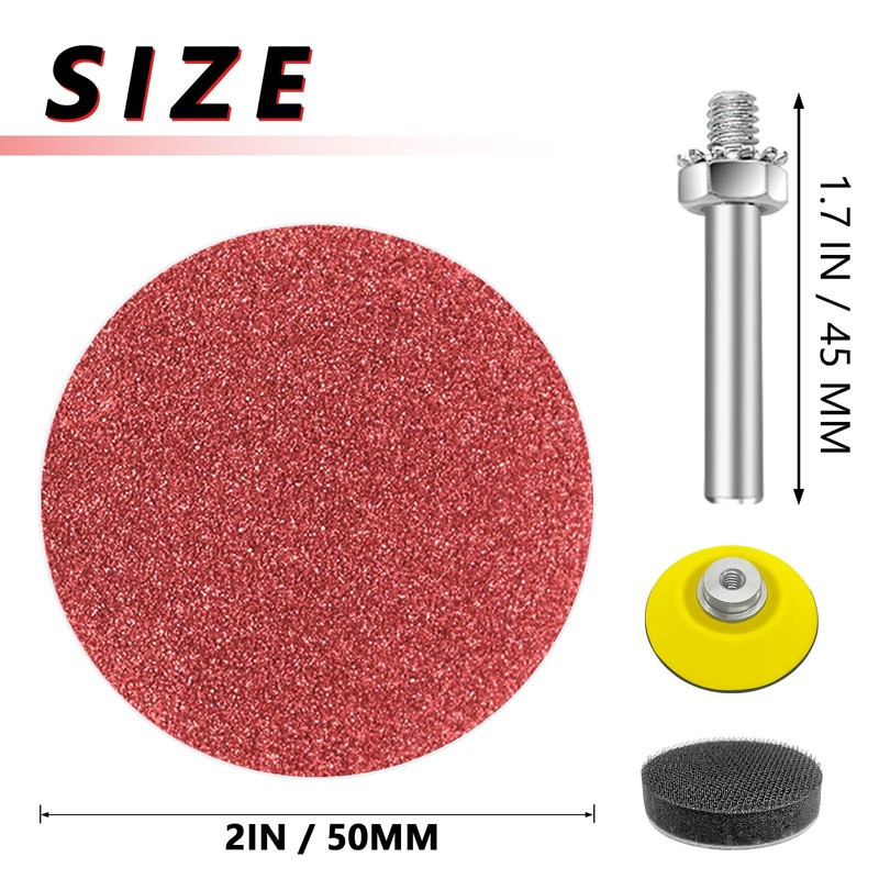 Senmai Tools Pack of 360 Sanding Discs 50 mm Velcro