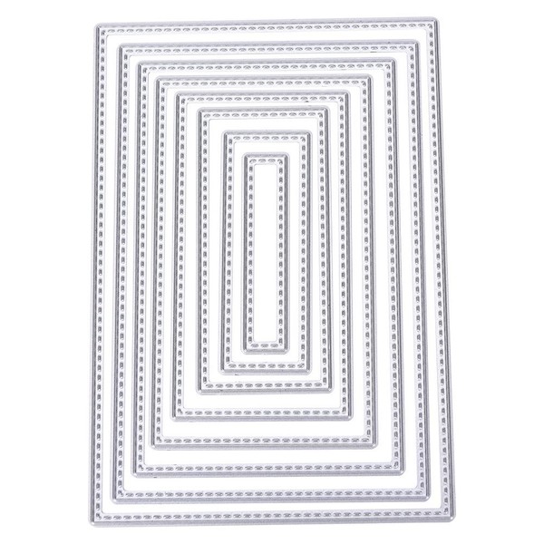 8pcs Rectangle Cutting Dies, U-horizon DIY Scrapbooking Metal Embossing Stencil