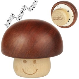 Gzdiyty You are My Sunshine Music Box, Wood Engraved Vintage Cute Mushroom Wind Up Musical Gifts for Boyfriend Him Woman Husband Girlfriend Birthday Anniversary Christmas Valentine's Day