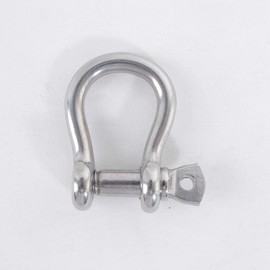 HIGOOD Size 3/16" Anchor Shackle, 316 Stainless Steel Body Material, 316 Stainless Steel Pin Material, 8PK.