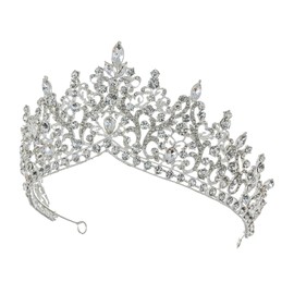 SAMKY Wedding Headpiece Rhinestone Crystal Bridal Tiara for Women Bride Hair Pieces