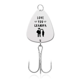 Grandfather Papa Grandpa Gifts from Grandkids Granddaughter Grandson, I Love You Grandpa Fishing Hooks for Fishing Lovers for Grandpa Grandfather Papa Birthday Gifts from Grandkids