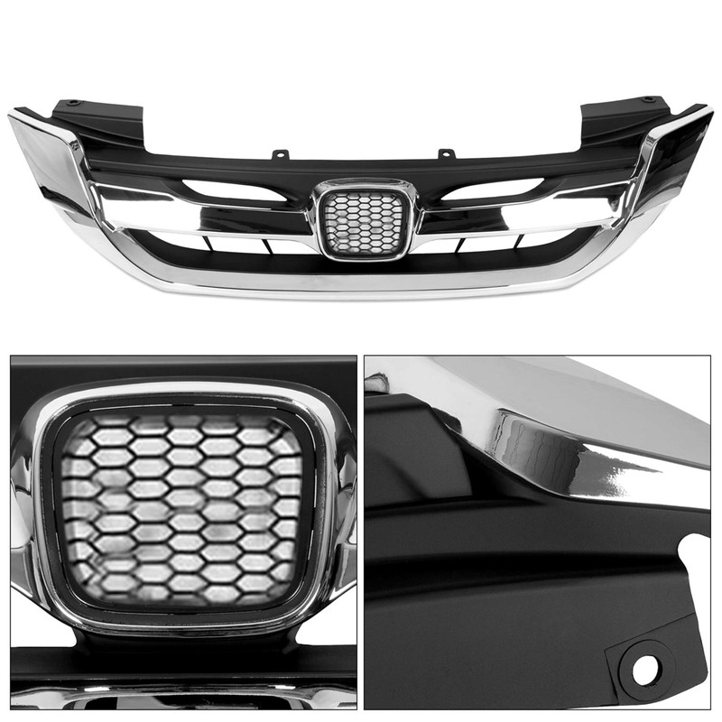 ECOTRIC Front Bumper Grille Compatible With 2013 2014 2015 Honda