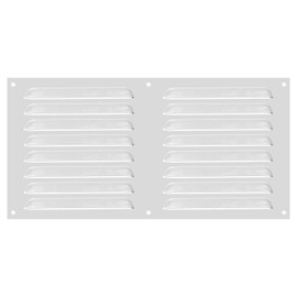 PATIKIL 8x16 Inch Aluminum Vent Cover, Screen Air Grille Ventilation Cover HVAC Louvered Grill Built-in Mesh for Home Kitchen Fireplace Bathroom Wall Ceiling, Silver
