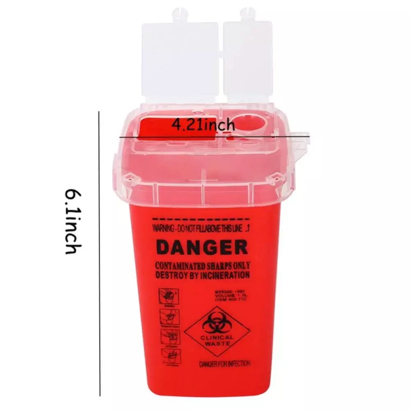 Sharp 샤프 폐기 용기 5팩 1쿼터 바늘 Sharp Disposable Container