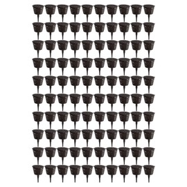 100PCS Plastic Fertilizer Mesh Basket with Lid Planting Fertilizer Net Pot for Succulent Orchid Bonsai Small Size with Lid