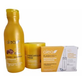 Alea Reparación Intensiva Dañado Shampoo + Mask + Ampolletas