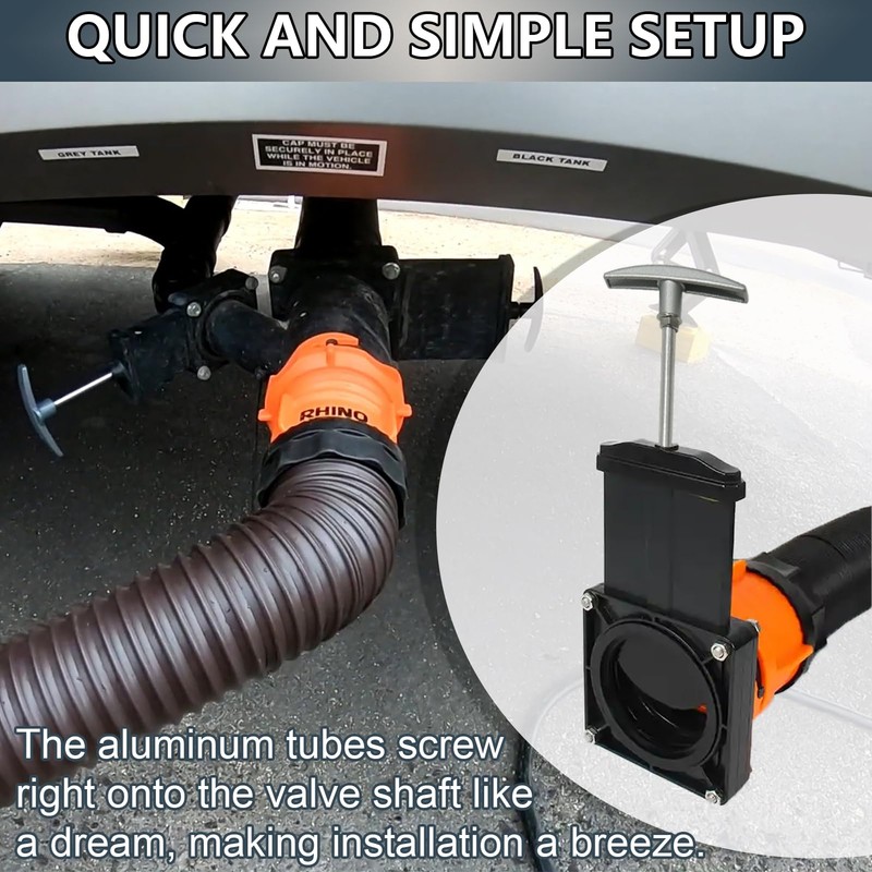 SPNKMJUJ 1 Pack RV Waste Valve Handle Replacement Universal Fit