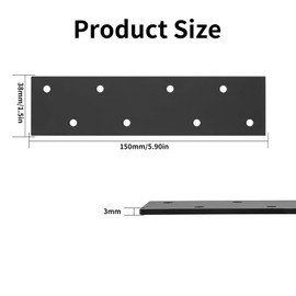 7 Pcs Metal Brackets for Wood, Joining, Perforated Connecting, Mending, Heavy Duty Metal Brackets for Timber Fixing Connector Sleeper 5.9x1.5