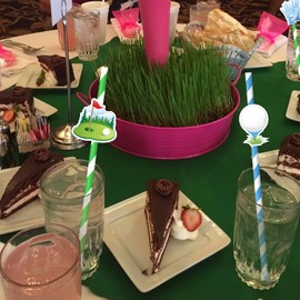 Golf Theme Straws, 50PCS Drinking Straws for Golf Party Favors Blue Green Striped Paper Drinking Straws Golf Party Decorations Straws for Boys Girls Cartoon Golf Baby Shower Retirement Party Supplies