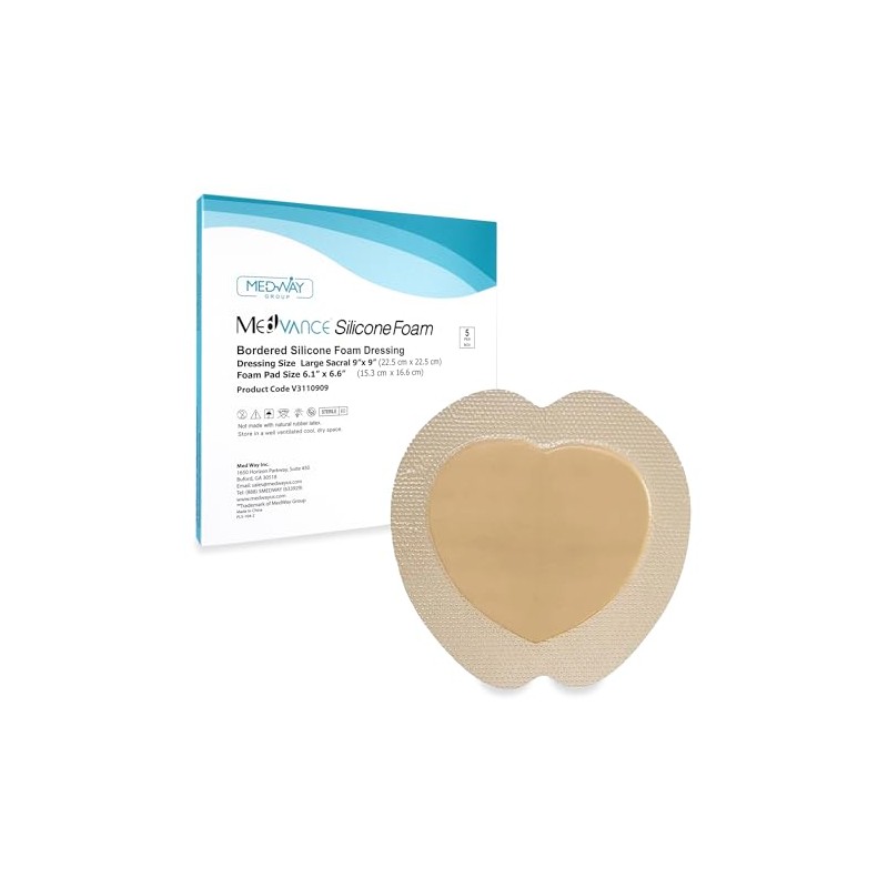 MedVance TM Silicone - Sacral Bordered Silicone Adhesive Foam Wound