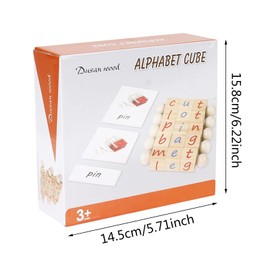 Wooden Reading Blocks | Short Vowel Rods Spelling Games,Educational Phonics Set for Beginner