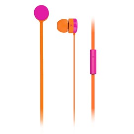 Maxell 303729 Yoyo Buds Earphones with Mic and Case Pink/orange