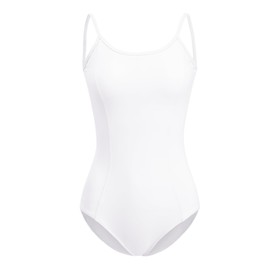 ZYXWVU Ballet Jersey Women's Sleeveless Backless Dance Jersey Women's Dance Bodysuit Women, White, L