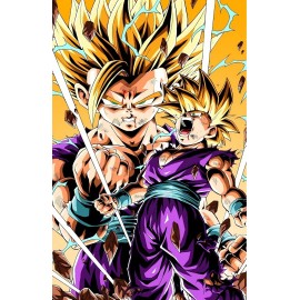 Dragon Ball Z 11x17 Anime Poster Gohan Super Saiyan 2 Cell Saga Akira Toriyama