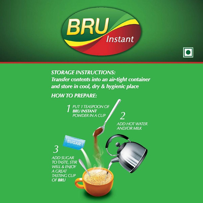 Bru Instant coffee, 100 grams pack, 3.5 oz, India -