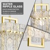 IKK Gold Crystal Pendant Light for Kitchen Island, Luxury Water