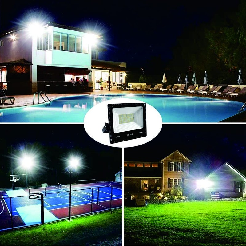 200W LED Flood Light Outdoor, 20000lm Super Bright Work Lights,