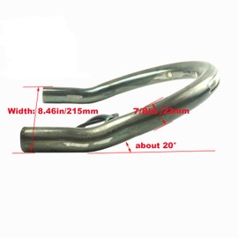 TADAFA Retro Motorcycle Seat Frame Hoop Upswept Loop with LED Strips Brake Light Turn Singal Tail Light (7/8 inch Tube/Upswept Hoop/Width 215mm/8.46in)