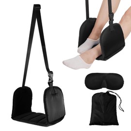 EACHPT Aeroplane Footrest, Portable Adjustable Aeroplane Leg Rest, Height Adjustable Footrest, Travel Accessories, Airplane Travel Accessories, Gadgets Suitable for Office Breaks and Travel Relaxation