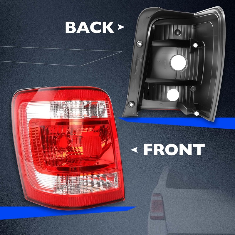 Tail Light Assembly Compatible with 2008–2012 Ford Escape, Left Driver