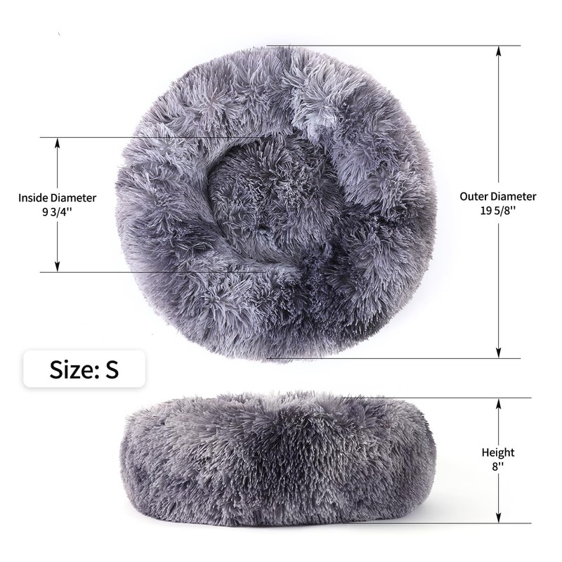 NOYAL Calming Donut Dog Bed for Small to Medium Dogs