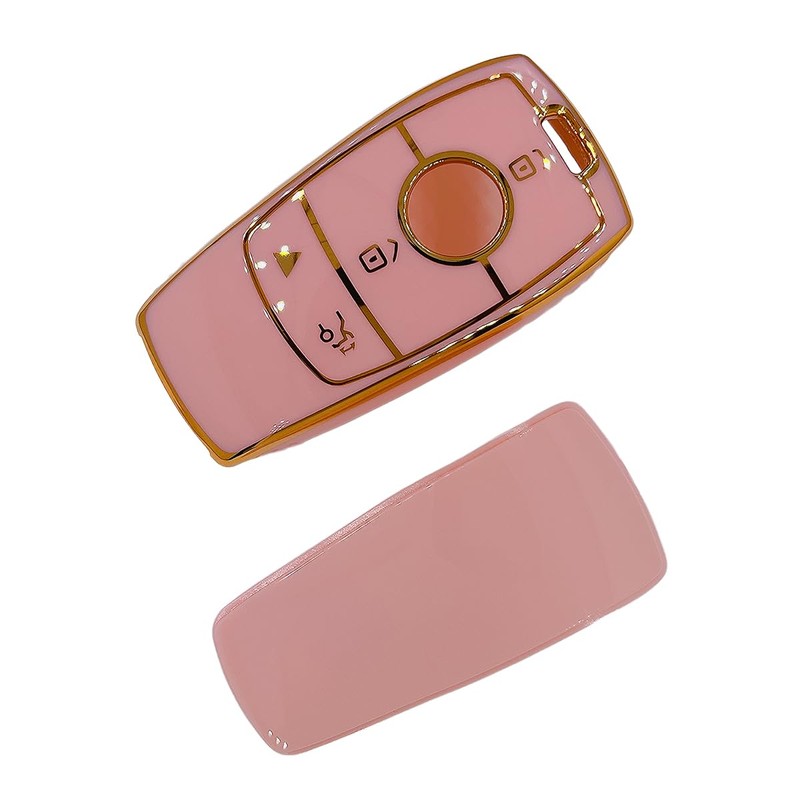 OVIOBOER Pink Soft TPU Key Fob Cover Case Protector for