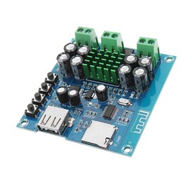 Hailege TPA3116D2 Bluetooth Amplifier Board Dual Channel 50W + 50W DC 12-24V Support TF Card U Disk Wireless Bluetooth Amplifiers