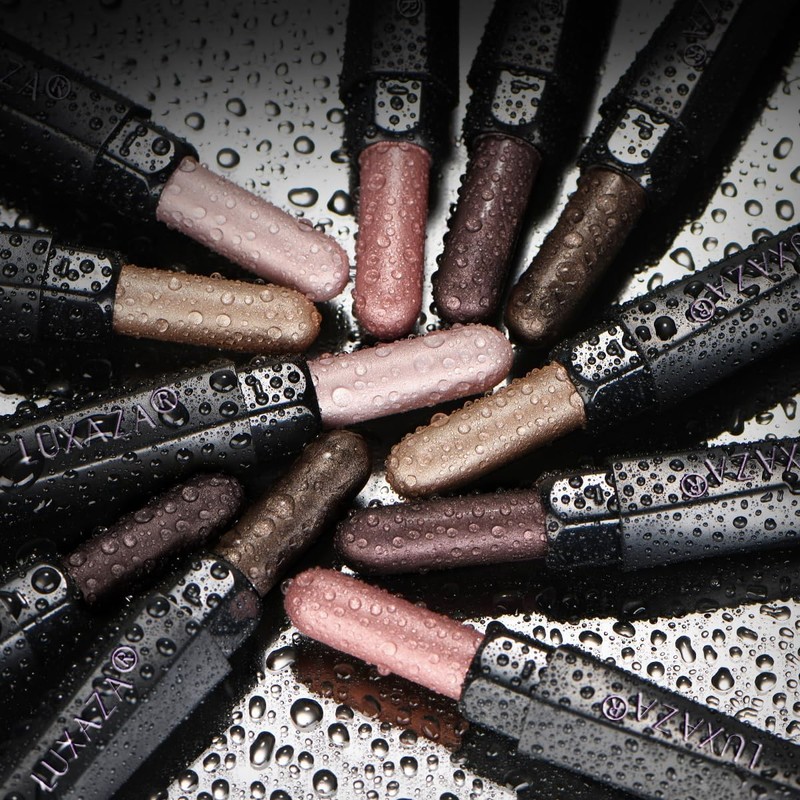 LUXAZA PRO Pink Eyeshadow Pencil Makeup 6 Piece Set, Bright