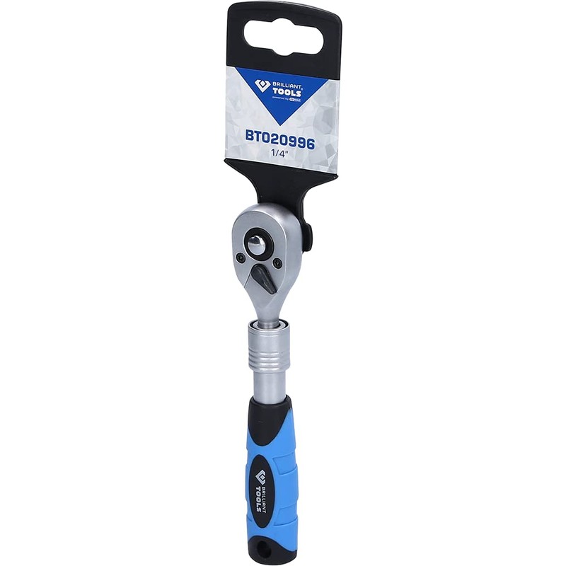 BRILLIANT TOOLS BT020996 1/4 Inch Telescopic Reversible Ratchet (150-200 mm)