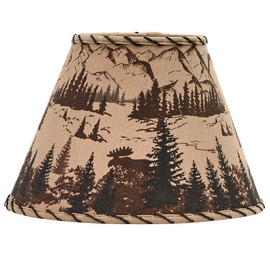 BLACK FOREST DECOR Mountainside Moose Lampshade - 10 Inch