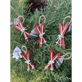 Ski themed Christmas ornaments lot of five