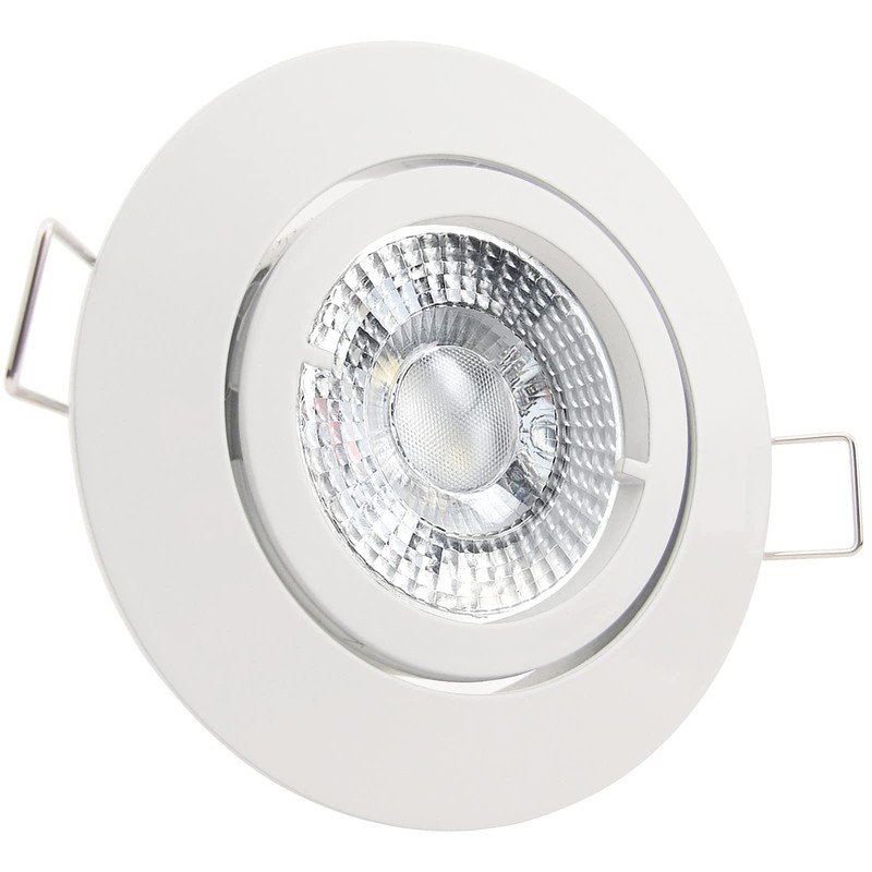 trendlights24 Premio LED Einbaustrahler 230V Weiß rund 3-Stufen dimmbar extra