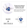 Heart Necklace Sterling Silver Blue Infinity Love Heart Engraved Pendant
