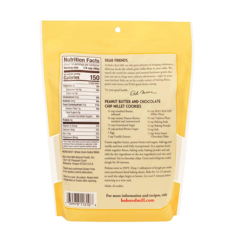 Bob's Red Mill Millet Flour, 20 Oz