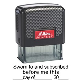 Notary Affidavit Stamp - Black