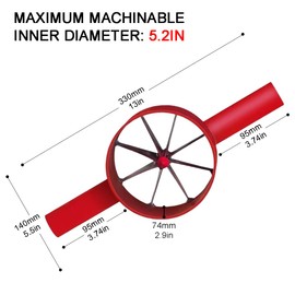 DSBGKJI Bamboo Splitter 8 Cut, Steel Bamboo Splitting Tool Suitable for Bamboo Diameter Up to 5 inch, Manual Fast Dividing Bamboo Into 8 Pieces, Upgrade Blade Lengthened Handle for Efficient Cutting